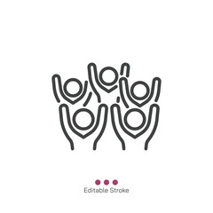 Obraz premium Community thin line icon. Vector illustration