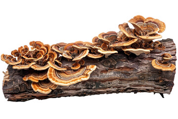 Fungus on Log Isolated on Transparent Background