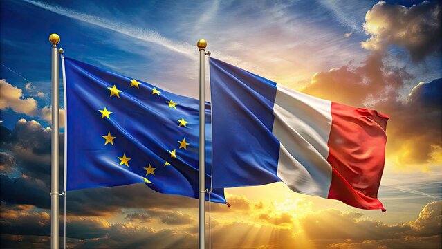 Frexit: France Leaving EU - High Depth of Field Photo -  Hypothetical French Withdrawal from European Union