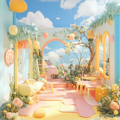 Lo-Fi music picture The background that goes well with the lo-fi music genre Generative AI	
