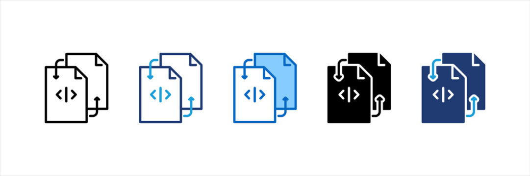 Duplicated Multi Style Icon Set