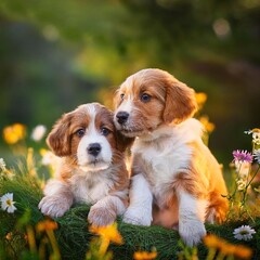 子犬と春