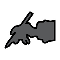 Writer Silhouette Vector Filled Icon Design