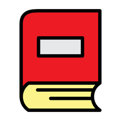Notebook Vector Filled Icon Design