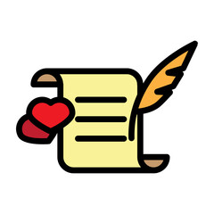 Poetry Vector Filled Icon Design