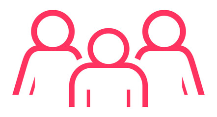 One man and two women. Friends, love triangle. Polygamy. Flat vector illustration isolated on white background.