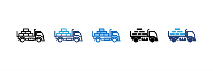 Logistic Delivery Multi Style Icon Set