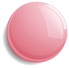 Glossy Pink Sphere Illustration
