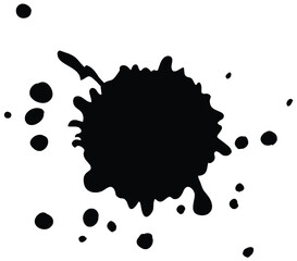 Abstract Ink Splatter Vector Art