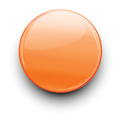 Glossy Orange Button Vector Illustration
