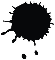 Abstract Ink Splatter Vector Art