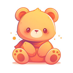 Fototapeta premium Adorable and Playful Bear Engaged in Various Activities, Minimalist and Logo-Style Designs illustrator