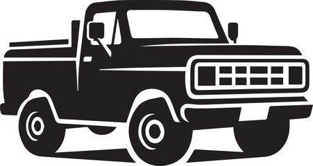 Fototapeta premium black vector illustration of a truck, truck silhouette vector, truck vector illustration, truck head logo vector, truck silhouette vector black and white