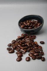 coffee beans on a white background