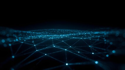 Digital Network Web: a complex structure of interconnected points, digital art, created