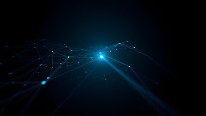 Digital Network Web: a complex structure of interconnected points, digital art, created