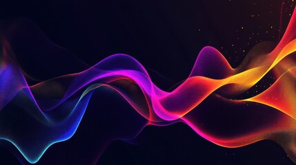 Abstract Colorful Waves: A Digital Art Piece