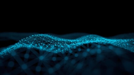 Digital Network Web: a complex structure of interconnected points, digital art, created