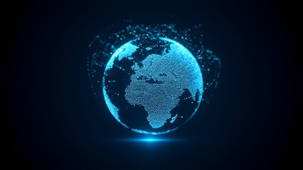 Digital Network Web: a complex structure of interconnected points, digital art, created