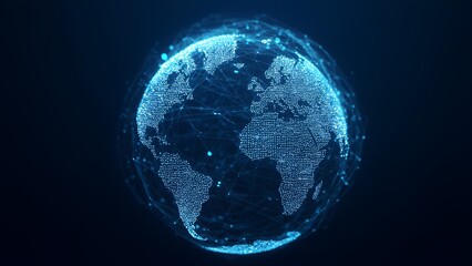 Digital Network Web: a complex structure of interconnected points, digital art, created