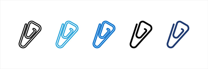 Obraz premium Paper Clip Multi Style Icon Set