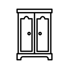 cupboard icon on white background