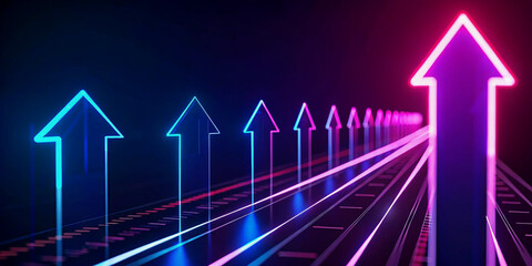 Neon Arrow Growth Pathway A Futuristic Vision for Success