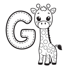 Alphabet coloring page. coloring page for kids.