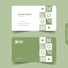 Corporate Business Card Design Green Themed