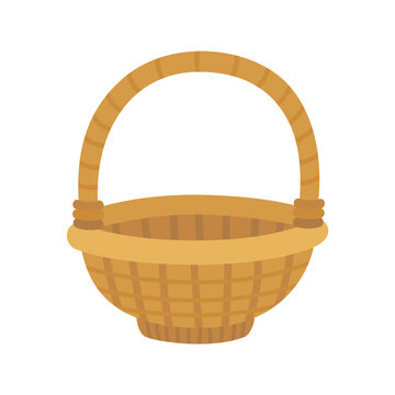Empty brown basket design element.
