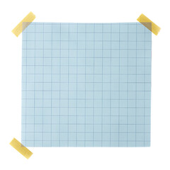 Light Blue Graph Paper Taped to White Background
