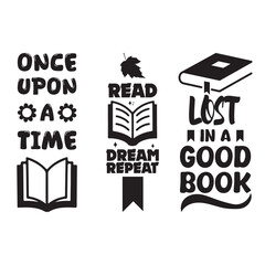 Fototapeta premium Bookmark Quotes Design Set Bundle