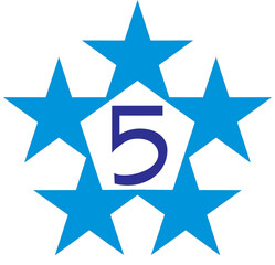 Obraz premium 5 star icon,.eps