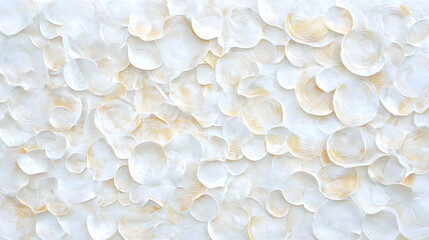 Delicate white petals close-up floral art minimalist design soft light abstract composition