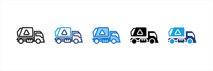 Garbage Truck Multi Style Icon Set