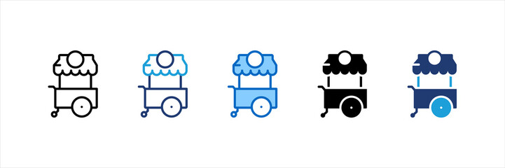 Food Cart Multi Style Icon Set