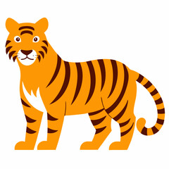 Obraz premium tiger cartoon on white background 
