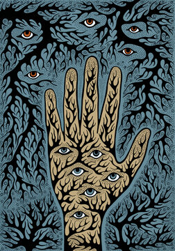 Hand Abstract Drawing