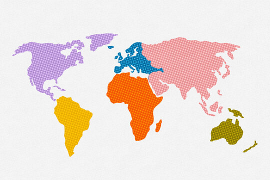 Fototapeta Simple World Map