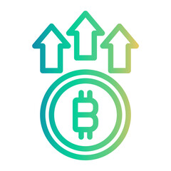 up Line Gradient Icon