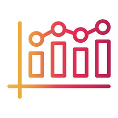 chart Line Gradient Icon