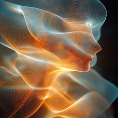 Fototapeta premium Abstract Digital Representation of a Human Face