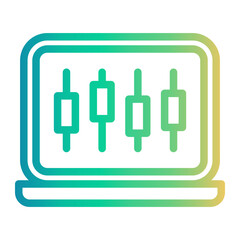 chart Line Gradient Icon