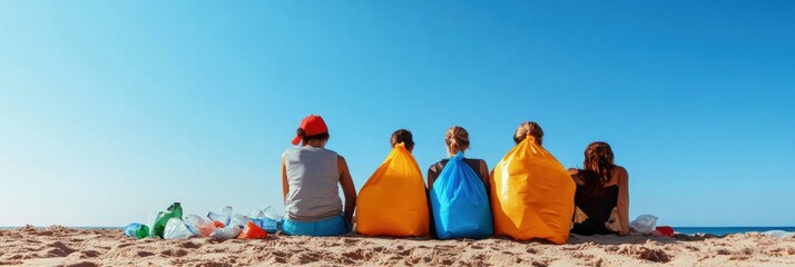 Earth Day 2024 Vibrant Eco-Warriors Transform Beach Cleanup into Sustainable Youth Movement - Collaborative Environmental Activism for Climate Resilience