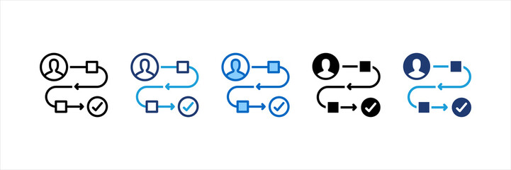 Customer Journey Multi Style Icon Set