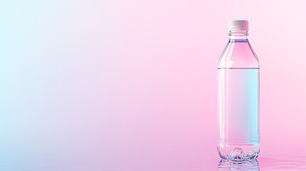 Refreshing bottled water against a pink gradient background drink product photography modern aesthetic