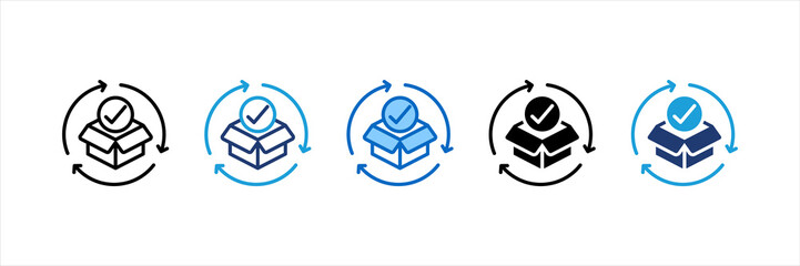 Product Lifecycle Multi Style Icon Set