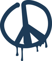 Peace symbol street art style