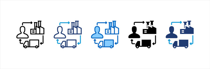 Supply Chain Multi Style Icon Set