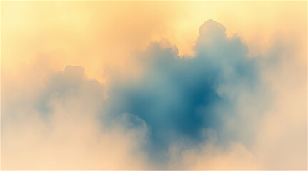 Dreamy Cloudscape with Warm Tones and Subtle Blue, No People